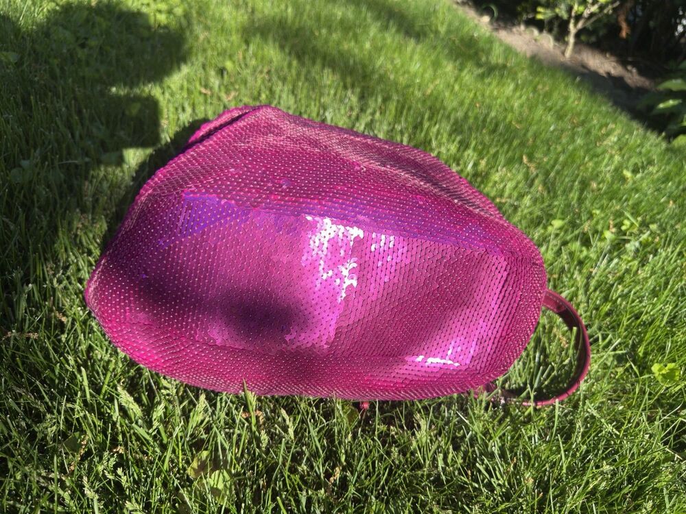 Coach Poppy Pink Magenta Sequin Spotlight Dome Bag Satchel Tote Glam 16303 READ - Picture 5 of 9